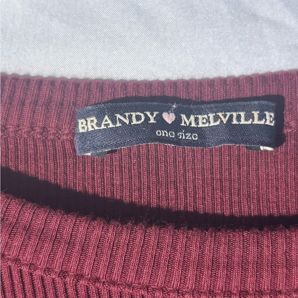 Brandy Melville Ribbed Body Con Short Sleeve Dress - Picture 6 of 7